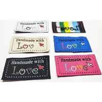 Tag-Black                   , Handmade with love, embroidered