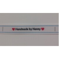 ***NEW***Tag, White, black printed wording ❤Handmade by Nanny❤