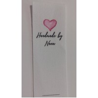 ***NEW***Tag, White, black printed wording ❤Handmade by Nana