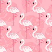 Print, Pink Flamingo (One meter)**NEW STOCK