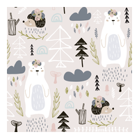 Print, Pink Tribal Bears****PRICE REDUCED