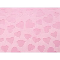 Hearts Embossed Light Pink***PRICE REDUCED