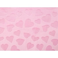 Hearts Embossed Light Pink***PRICE REDUCED