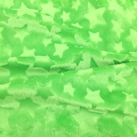 Star Embossed Lime Minky****PRICE REDUCED