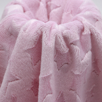 Star Embossed Light Pink Minky****PRICE REDUCED
