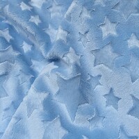 Star Embossed Light Blue Minky****PRICE REDUCED