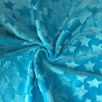 Embossed Turquoise Star Minky ****COMING SOON****