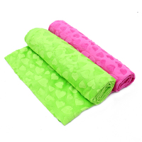 Heart Embossed Hot Pink Minky****PRICE REDUCED
