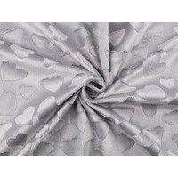 Heart Embossed Light Grey Minky****PRICE REDUCED