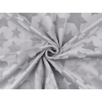 Star Embossed Light Grey Minky****PRICE REDUCED