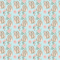 B- Bunny - Blue Background - One metre
