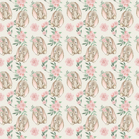 C- Bunny - Cream Background - One metre
