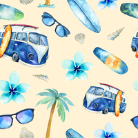 C- Surfing Kombie, Blue, Sand background- One metre