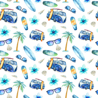 E- Surfing Kombie, Blue, White background, Small- One metre