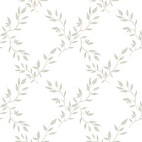 Eucalyptus pattern on white background- One metre