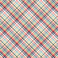 G- Navy Coral White tartan pattern- One metre
