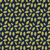 I- Leaves on Navy background pattern- One metre