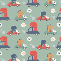 C- Dinosaur in car Ready Go (one metre)