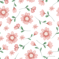 F- Pretty  Coral/ Apricot Floral, White background