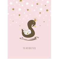 B- Swan Princess Panel - Dark - One metre