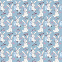 B- White Rabbit - Blue (one metre)