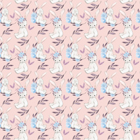 C- White Rabbit - Pink (one metre)