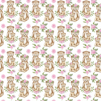 D- Mumma and baby Bear - White (one metre)