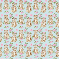 F- Mumma and baby Bear - Light Blue (one metre)