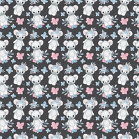 G- Millie Mouse - Dark Grey (one metre)