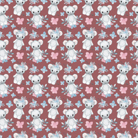 H- Millie Mouse - Dark Blush (one metre)