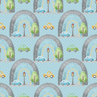F- Rainbows, Cars BLUE  (One metre)