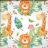 A- Lion and Giraffe White background (One metre)