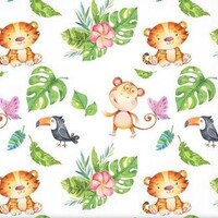 C- Monkey and Tiger White background (One metre)