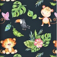 D- Monkey and Tiger Dark background (One metre)