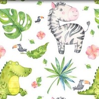 E- Zebra and Alligator White background (One metre)