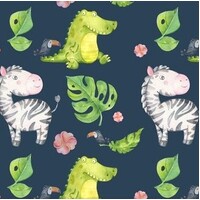 F- Zebra and Alligator Dark background (One metre)