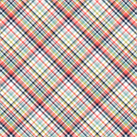 Coral and Navy Tartan Pattern