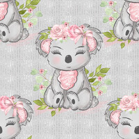B- Cute Koala Grey Background (One metre)
