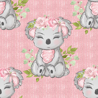 C- Cute Koala Pink Background (One metre)