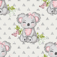 D- Cute Koala Grey Background (One metre)