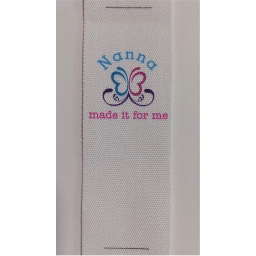 ***NEW***Tag, White, Pink and Blue printed wording Nanna made it for me, butterfly