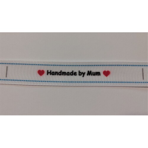 ***NEW***Tag, White, black printed wording ❤Handmade by Mum❤