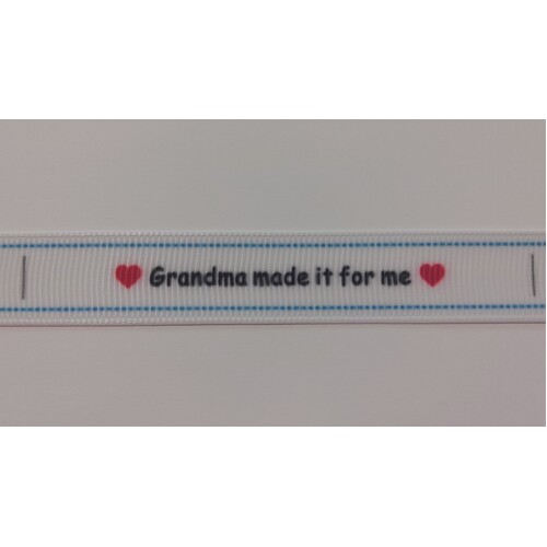 ***NEW***Tag, White, black printed wording ❤Grandma made it for me❤