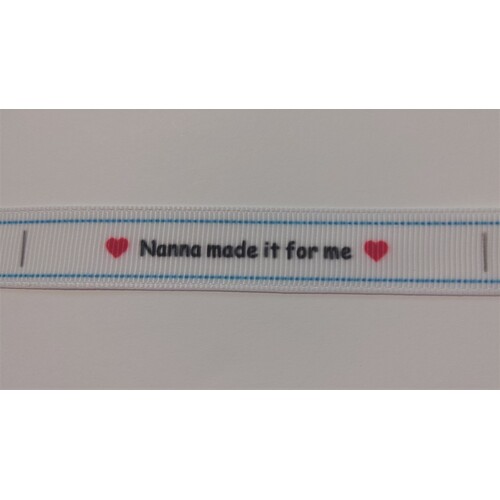 ***NEW***Tag, White, black printed wording ❤Nanna made it for me❤