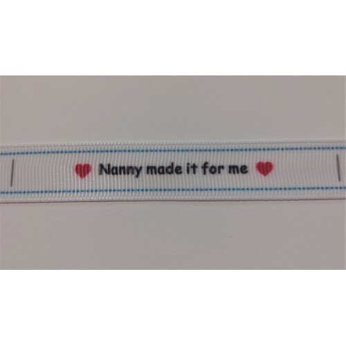 ***NEW***Tag, White, black printed wording ❤Nanny made it for me❤