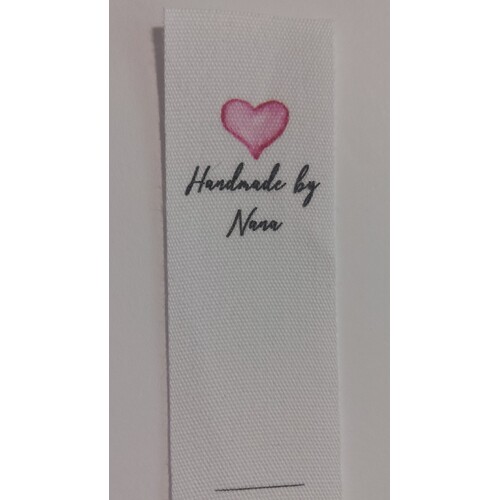 ***NEW***Tag, White, black printed wording ❤Handmade by Nana
