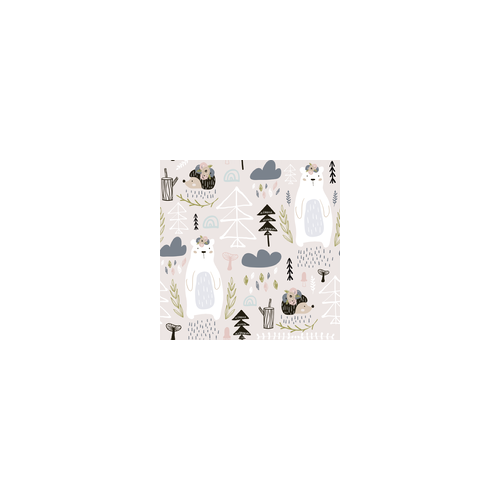 Print, Pink Tribal Bears****PRICE REDUCED