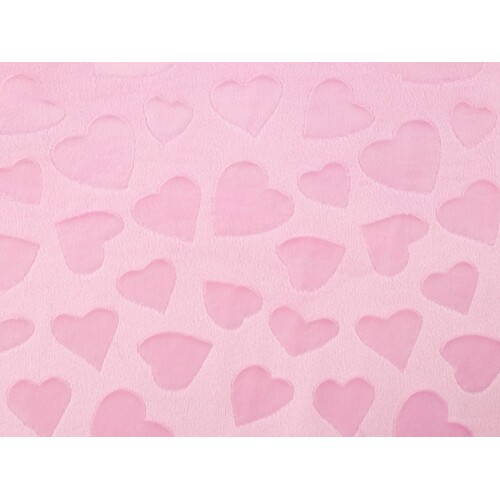 Hearts Embossed Light Pink***PRICE REDUCED