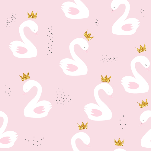 Print Pink Swan Princess