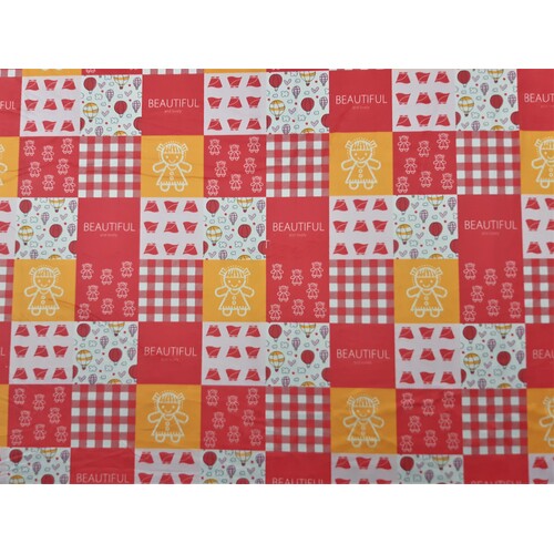 Print  Pink "Beautiful" Girl Patchwork Panel****PRICE REDUCED